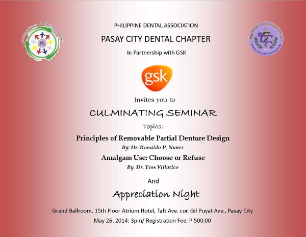 Pasay Dental Chapter Appreciation Night  2014